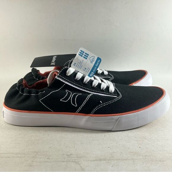 Hurley Del Mar Lace Kick Down Shoes Womens Low Top Sneakers Black Size 10 M - Picture 1 of 8